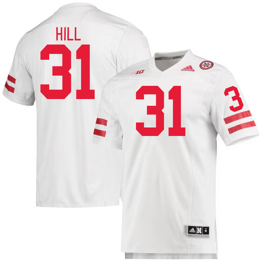 Men #31 Tommi Hill Nebraska Cornhuskers College Football Jerseys Stitched Sale-White